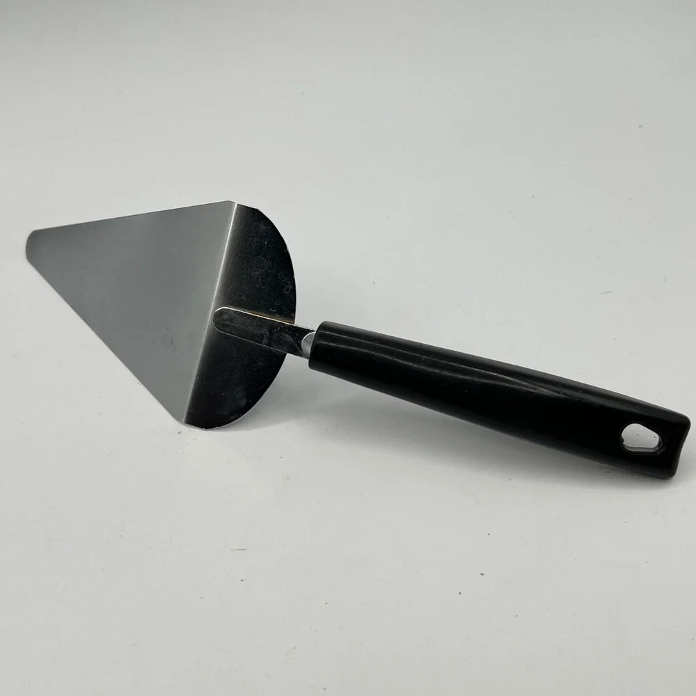 Vintage EKCO Pie Cake Server Chromium Plated Black Handle USA Made Kitchen Tool